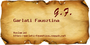 Garlati Fausztina névjegykártya